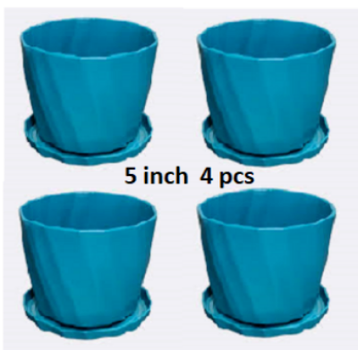 Picture of Bp Camelia 5 Inchi Flower pot 4 Pcs
