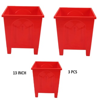 Picture of Square Plastic Tub,Pots #13 Inchi By 13 Inchi (Deep 10 Inchi)  -3  pcs