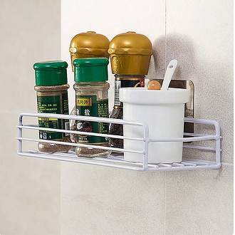 Picture of 1PC Punch-free bathroom shelf storage organizer shower wall shelf storage box kitchen basket bathroom accessories