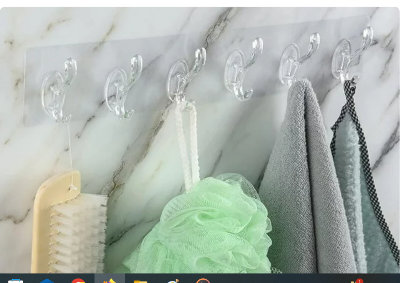 Picture of Hook Sticky 6 In-One Wall Hangers For Hanging Clothes Bathroom Towel Hook Wall-Mounted Organizer For Home