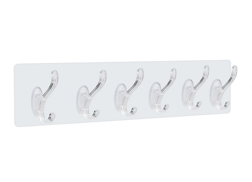 Picture of Hook Sticky 6 In-One Wall Hangers For Hanging Clothes Bathroom Towel Hook Wall-Mounted Organizer For Home