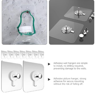 Picture of Wall Hooks 5 Pcs Adhesive Nails- Heavy Duty