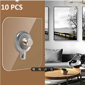 Picture of Hook Non-Marking Screw 10Pcs Punch-Free Wall Stickers Home Seamless Nail With Nut And Nut Cap