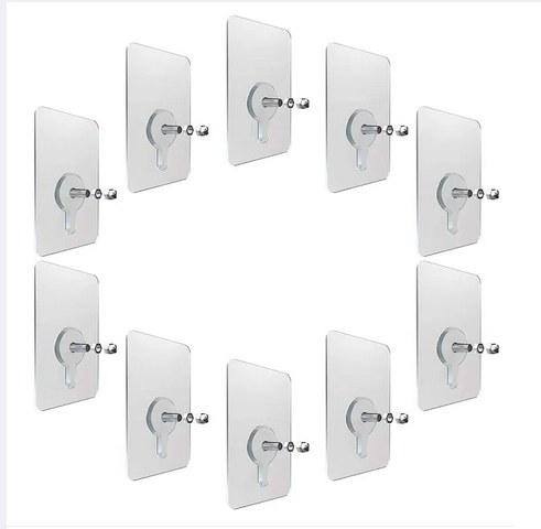 Picture of Hook Non-Marking Screw 10Pcs Punch-Free Wall Stickers Home Seamless Nail With Nut And Nut Cap