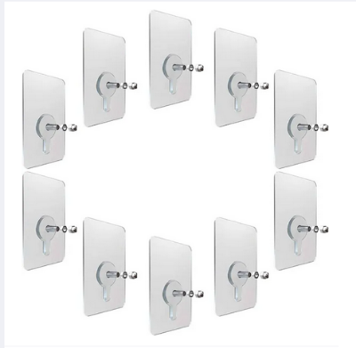 Picture of Hook Non-Marking Screw 10Pcs Punch-Free Wall Stickers Home Seamless Nail With Nut And Nut Cap