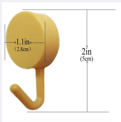 Picture of Hooks Adhesive Hangers 10 Pcs Adhesive Color Sticky Hooks Key Hook for Walls Damage Free, Waterproof Utility Hook for Kitchen and Bathroom