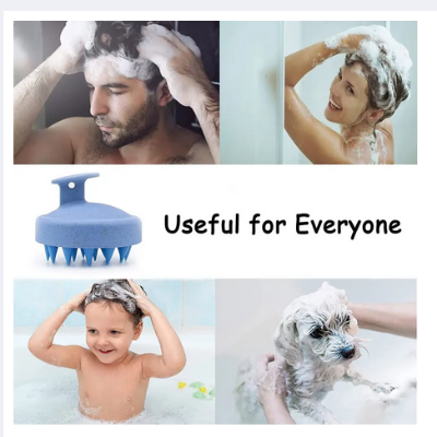 Picture of Hair Wash Brush Hair Scalp Massage Brush Silicone Head Anti Dandruff Shampoo Haircare