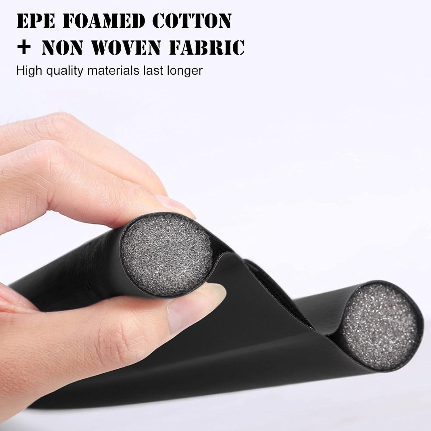 Picture of Under Door Draft Blocker(Black) Multipurpose Cold Air Door Stoppers, Adjustable Dust Proof Stoppers, 50% More Noise Door Gap Blocker for Window