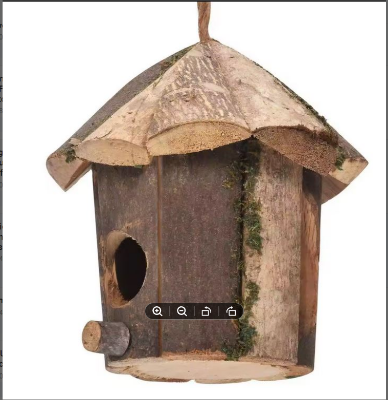 Picture of Bird Nests New Wooden Bird Nest Hanging Bird House Bird Cage Resting Place Wall Mounted Outdoor Birdhouse 1Pcs