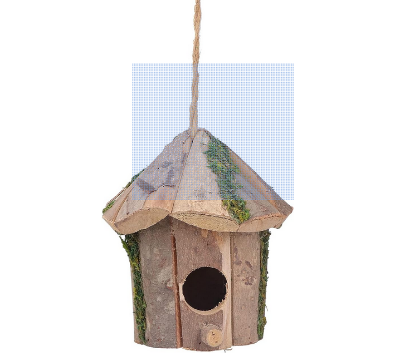 Picture of Bird Nests New Wooden Bird Nest Hanging Bird House Bird Cage Resting Place Wall Mounted Outdoor Birdhouse 1Pcs