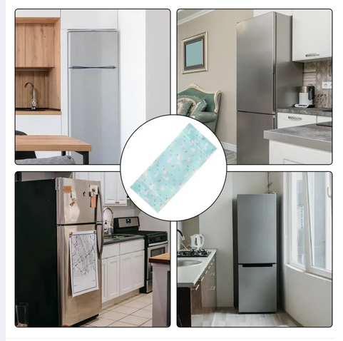 Picture of 1PCS Dust Cover Refrigerator Cover with Pocket Double Sided Storage Hanging Bags Kitchen Fridge Cover
