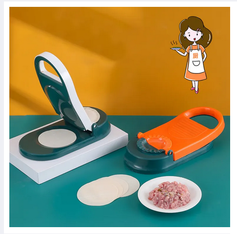 Picture of 2 In 1 Dumpling Artifact DIY Dumplings Maker Manual Wrapper Making Plastic Mold Dumpling Skin Pressing Tool Kitchen Baking Accessories