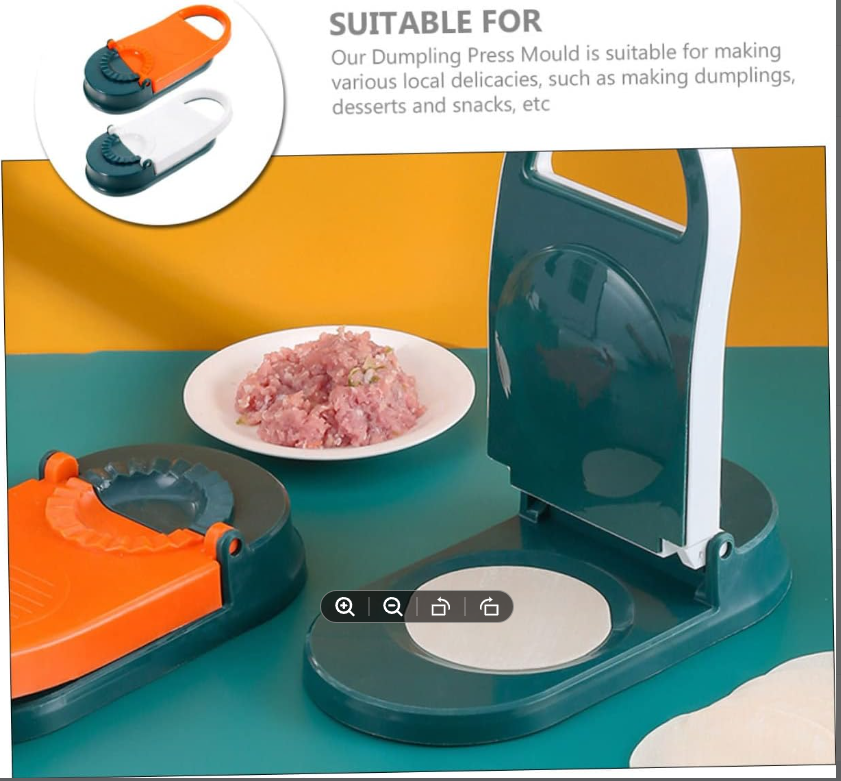 Picture of 2 In 1 Dumpling Artifact DIY Dumplings Maker Manual Wrapper Making Plastic Mold Dumpling Skin Pressing Tool Kitchen Baking Accessories