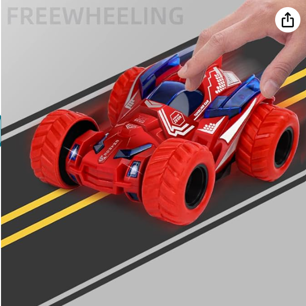 Picture of 360° Rotation Retreat Stunt Car Toy, Inertial Toy for Off Road Car, Friction Inertia Powered Flips, Car Great Birthday Gift for Boys Girls