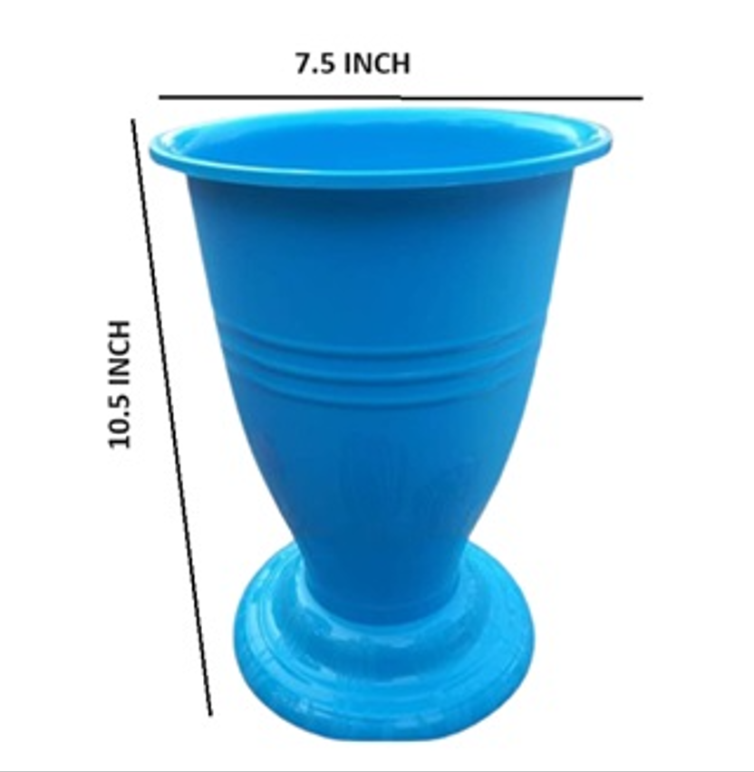 Picture of Tulip Planter With tray( 5 Pcs  Set Blue  )