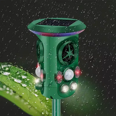 Picture of Animal Repeller,Solar Ultrasonic pest Repellent,Waterproof Motion Detection, Cat Repellent Outdoor Garden, Dog, Squirrel, Raccoon, Skunk, Rabbit, Rodent, Fox, Deer