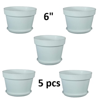 Picture of 6 Inchi White Mat Tob With Tray 5 pcs