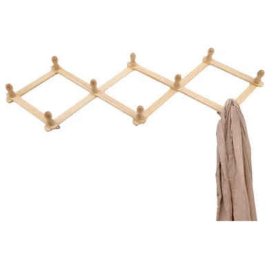 Picture of Clothes Hangers Wooden Retractable Hangers Shelves Hat Racks Closet Wall Hooks Home Decor