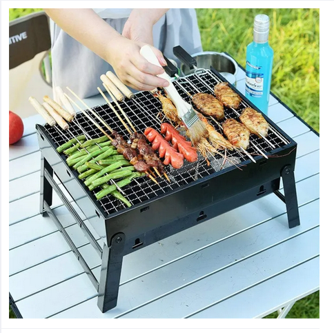 Picture of Portable Barbecue Grill Mini BBQ Grill Small Folding Barbecue for 3-5 Persons, for Outdoor BBQ Garden Terrace Camping Picnic Charcoal BBQ,Small