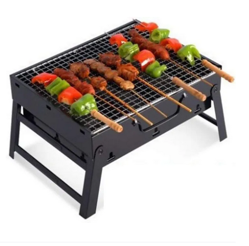 Picture of Portable Barbecue Grill Mini BBQ Grill Small Folding Barbecue for 3-5 Persons, for Outdoor BBQ Garden Terrace Camping Picnic Charcoal BBQ,Small
