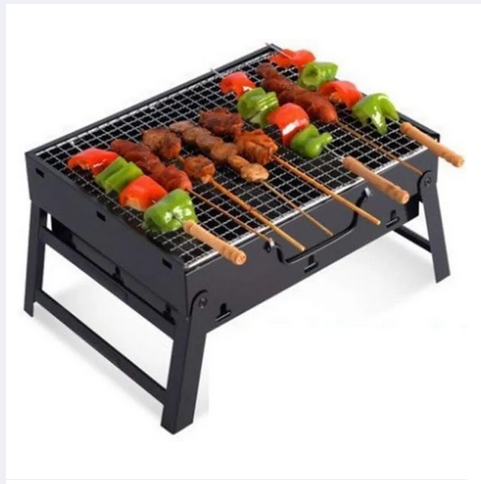 Picture of Portable Barbecue Grill Mini BBQ Grill Small Folding Barbecue for 3-5 Persons, for Outdoor BBQ Garden Terrace Camping Picnic Charcoal BBQ,Small