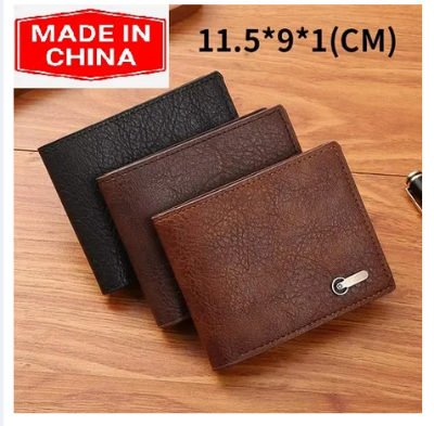 Picture of Men's Black Coin Wallet with Multiple Slots and ID Holder