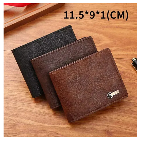 Picture of Men's Black Coin Wallet with Multiple Slots and ID Holder