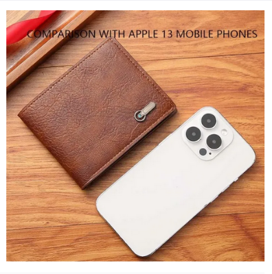 Picture of Men's Black Coin Wallet with Multiple Slots and ID Holder