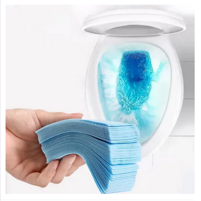 Picture of Toilet Cleaner Sheet 30pc Mopping For Home Toilet Cleaning Household Hygiene Toilet Deodorant Yellow Dirt Toilet Cleaning Tool