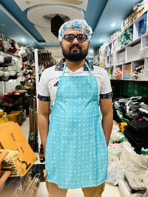 Picture of Kitchen Apron for Clean and Smart Cooking with 3 pcs Cap