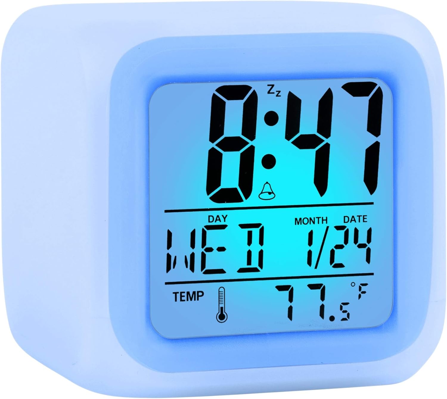 Picture of Alarm Clock Stocking Stuffers for Kids, Easy Setting Digital Travel Large Display Time-Date-Alarm Snooze,