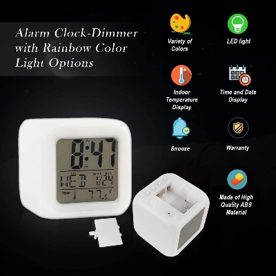 Picture of Alarm Clock Stocking Stuffers for Kids, Easy Setting Digital Travel Large Display Time-Date-Alarm Snooze,