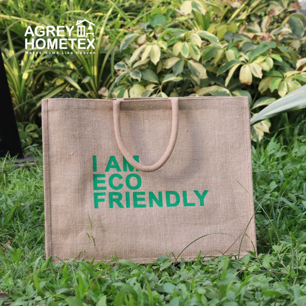 Buy Jute Shopping Bag, Natural, (14"x16"), I am eco friendly Best Price In Bangladesh