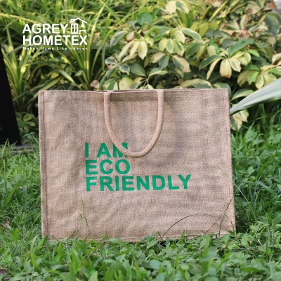 Buy Jute Shopping Bag, Natural, (14"x16"), I am eco friendly Best Price In Bangladesh