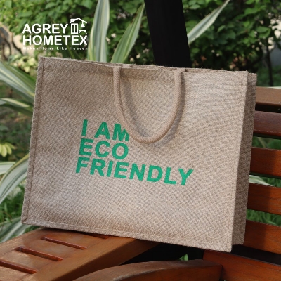 Buy Jute Shopping Bag, Natural, (14"x16"), I am eco friendly Best Price In Bangladesh