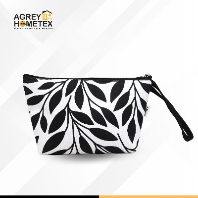 Buy Pouch / Makeup Bag, Cotton Fabric, Black & white, (6"x10")  Best Price In Bangladesh