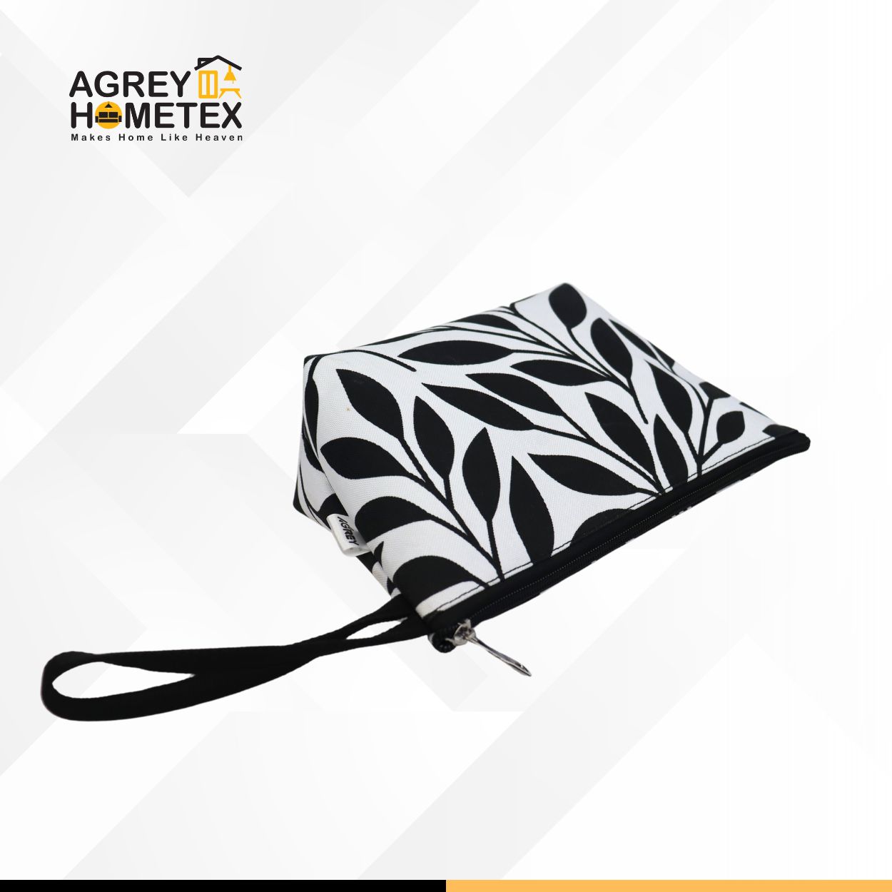 Buy Pouch / Makeup Bag, Cotton Fabric, Black & white, (6"x10")  Best Price In Bangladesh