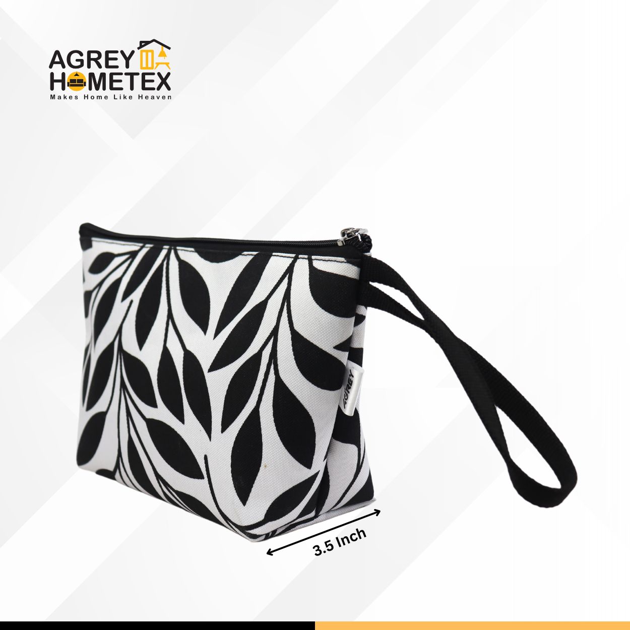 Buy Pouch / Makeup Bag, Cotton Fabric, Black & white, (6"x10")  Best Price In Bangladesh
