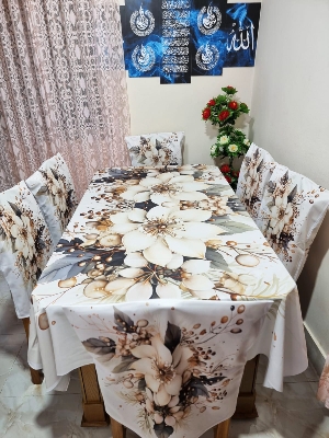 Buy 3D প্রিন্টেড ৬টি চেয়ার এবং ১টি টেবিল কাভারসহ মোট ৭ পিসের কমপ্লিট সেট। পোশাক বাড়ি শপ at Best Prices in Bangladesh