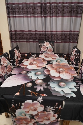 Buy 3D প্রিন্টেড ৬টি চেয়ার এবং ১টি টেবিল কাভারসহ মোট ৭ পিসের কমপ্লিট সেট। পোশাক বাড়ি শপ at Best Prices in Bangladesh