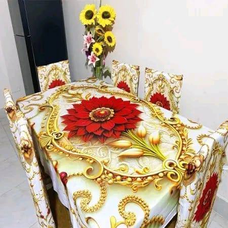 Buy 3D প্রিন্টেড ৬টি চেয়ার এবং ১টি টেবিল কাভারসহ মোট ৭ পিসের কমপ্লিট সেট। পোশাক বাড়ি শপ at Best Prices in Bangladesh