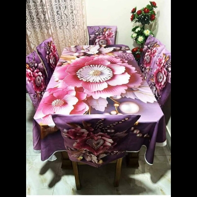 Buy 3D প্রিন্টেড ৬টি চেয়ার এবং ১টি টেবিল কাভারসহ মোট ৭ পিসের কমপ্লিট সেট। পোশাক বাড়ি শপ at Best Prices in Bangladesh