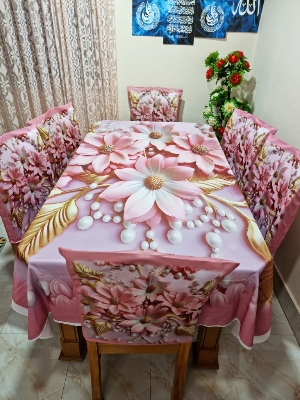 Buy 3D প্রিন্টেড ৬টি চেয়ার এবং ১টি টেবিল কাভারসহ মোট ৭ পিসের কমপ্লিট সেট। পোশাক বাড়ি শপ at Best Prices in Bangladesh