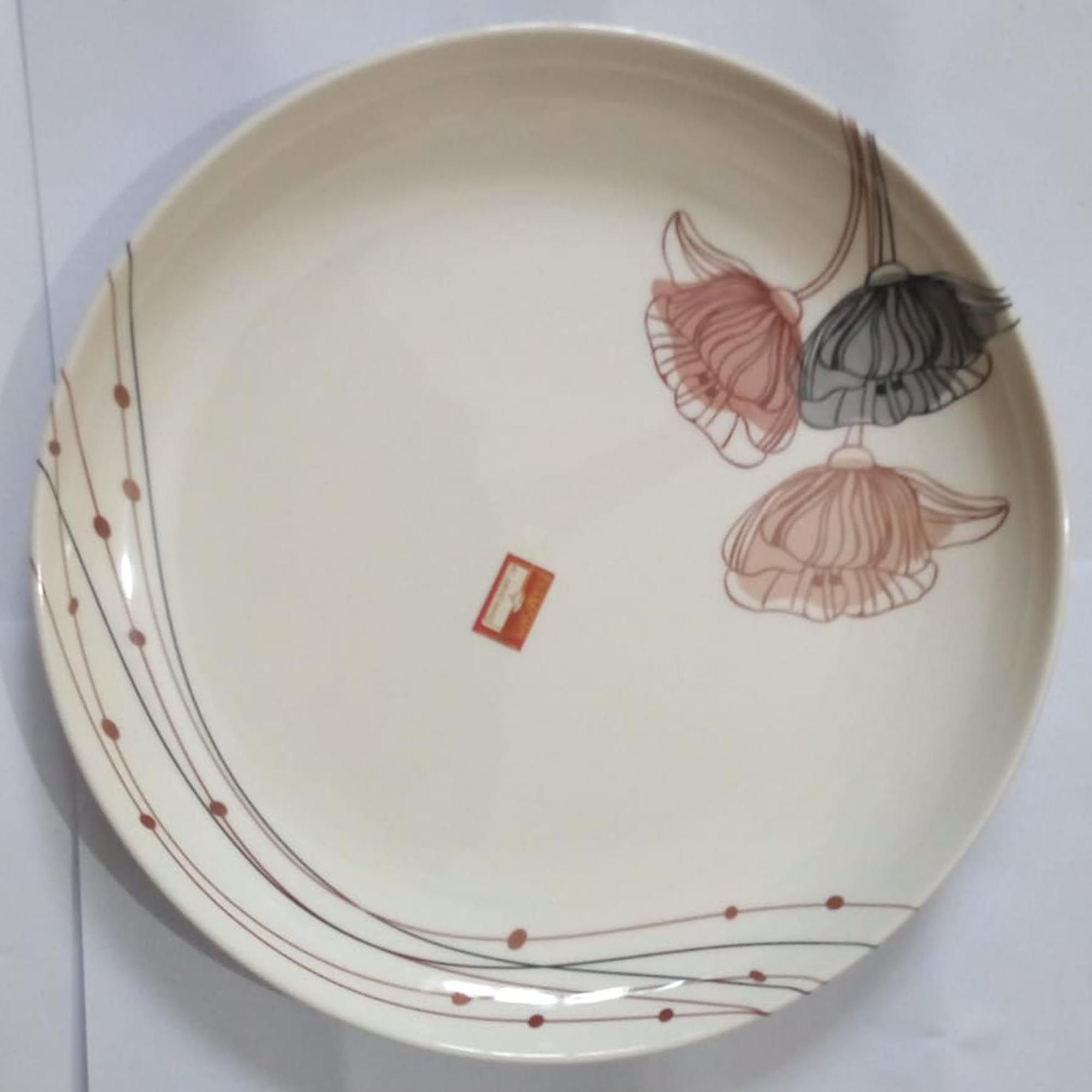 Picture of 10" Melamine Coup Plate Diamond Melamine Dinner Plate 6 Pcs. - Serve Dinner With Elegance Using This Melamine Plate Set