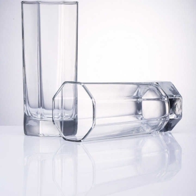 Picture of Water Glass Set for Dining Table Juice Glass Heavy Base Tall Bar Glass - Drinking Glasses for Water, Juice, Beer, Wine, and Cocktails 295ml,