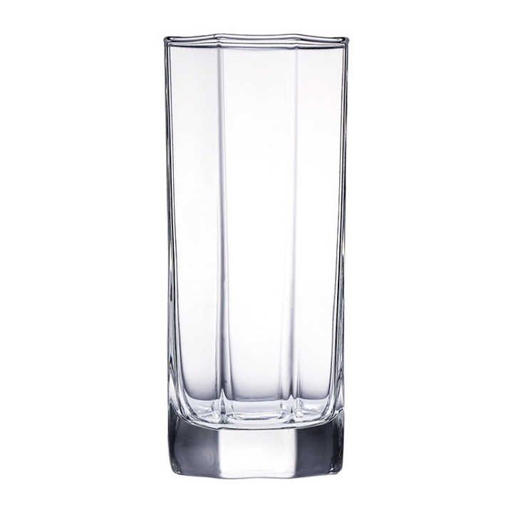 Picture of Water Glass Set for Dining Table Juice Glass Heavy Base Tall Bar Glass - Drinking Glasses for Water, Juice, Beer, Wine, and Cocktails 295ml,