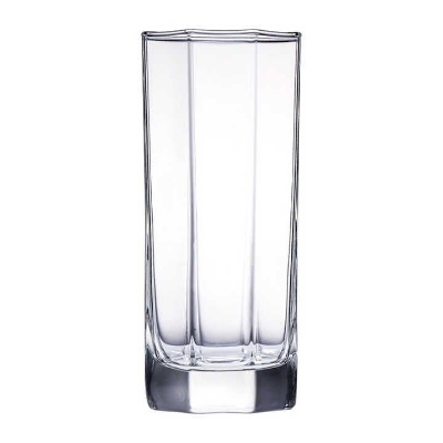 Picture of Water Glass Set for Dining Table Juice Glass Heavy Base Tall Bar Glass - Drinking Glasses for Water, Juice, Beer, Wine, and Cocktails 295ml,