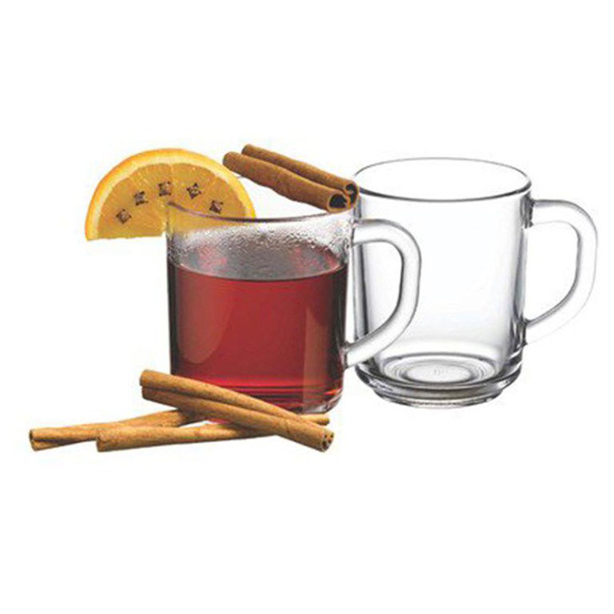 Picture of Tea Glass with Handle, for Tea, Irish Coffee, Punch, Mulled Wine, Hot Chocolate, Set of 6 Glasses.