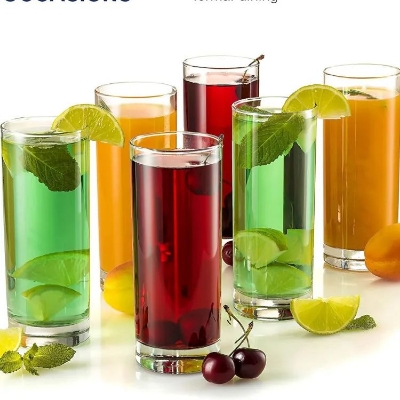 Picture of Water Glasses Transparent Long Glass | Highball Glasses | Juice Glass | Plaza Tumbler 305 ml Set of 6