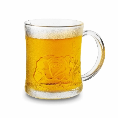 Picture of Frosted Rose Pressed Glass Cup Mugs Set Of

6 Pcs.